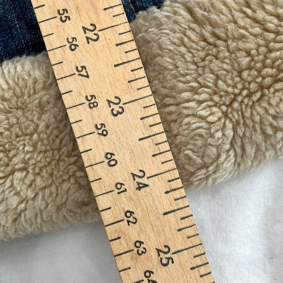 Reitmans sherling (faux) Denim Jacket with Cream Lining size large women’s - Picture 10 of 16